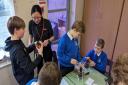 Pupils from Blue Coat Primary hard at work during one of the technology club sessions