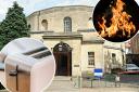 A Stonehouse man who threw a toaster stuffed full of paper against a wall setting his flat on fire has appeared in court