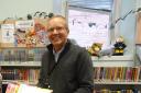 Cllr Nick Rose presenting his books at one of Bournemouth's libraries