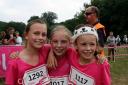 From left: Chloe Jones, Alice Hathaway and Georgie Thompson from Hullavington Primary School at Last Year's Race for Life Event at Cirencester Park