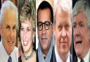 File photos of, from left, Lord Dyson, the Princess of Wales, Martin Bashir, Earl Spencer and Lord Hall. A report by Lord Dyson into how the Martin Bashir landed the Panorama interview with Diana, Princess of Wales, is due to be published on Thursday.