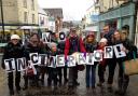 Anti-incinerator campaigners from GlosVAIN were out on the streets in Stroud on Saturday