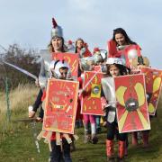 Cranham Primary School pupils took part in a Roman invasion