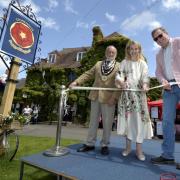 MP Siobhan Baillie, GCC leader Mark Hawthorne and Stonehouse mayor Gary Powell at the opening of Stonehouse market in June last year. Picture by Paul Nicholls