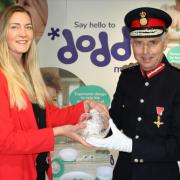 Doddl co-founder Cat Dodd with Lord Lieutenant for Gloucestershire, Edward Gillespie OBE