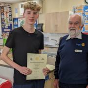Stroud Rotary Young Chef winner, Isaac Hewer from Marling School.
