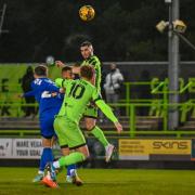 Action shots from Forest Green Rovers' 2-0 defeat at home to Harrogate Town