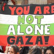 Vigil for Gaza in Stroud High Street on Saturday