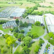 An aerial view of the Renishaw site in Wotton-under-Edge, Gloucestershire