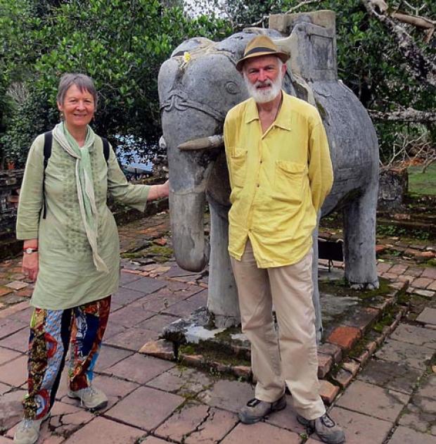 Pammy Michell and Paul Shevlin pictured during their recent trip to Cambodia