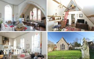 Photos of the converted chapel in Wotton which is currently being sold by Milbury’s