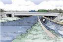 Artist's impression of the new canal channel under the M5