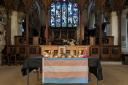 Candles in memory of Brianna Ghey were placed on a table in St Laurence's Church in Stroud