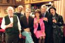 The cast of Only Fools and Horses with Sue Holderness who played Marlene (middle)