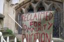 Pictures inside Stroud Spiritualist Church in Stroud Lansdown which has been occupied by activist group SISTER
