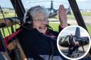 97-year-old Ruby Wakefield at Gloucestershire Airport