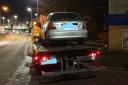 The car was seized on the Bath Road last night