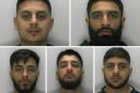 (L-R) Top - Usman Chohan, Ahssan ArsadBottom -Hashim Ali, Haleem Ali and Mohammad Chohan have been sentenced for after a £500k drug conspiracy