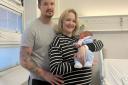 Parents Sean Timbrell and Alexa Timbrell with their fourth child Renley