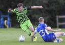 Nicky Cadden on the ball during the friendly between Forest Green Rovers and Bristol Rovers at Stanley Park, Chippenham, on Saturday