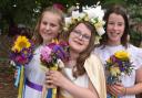 AUGUST    2022

Copyright Photographer Simon Pizzey 

Centre May Queen Esme Smith, eleven with prinesses, L to R; Natasha Chivers, eleven, Daisy Beard, eleven

Bisley Flower annual  and Produce Show
