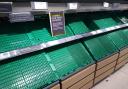 Empty shelves at Stroud Waitrose over bank holiday weekend