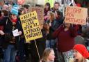 A protest in Stroud about maternity services in Stroud. Simon Pizzey