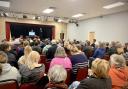 Dozens of concerned residents packed a hall for a public meeting as they try and save a vital village pub. 
