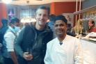 Bear Grylls with the chef from The Burj