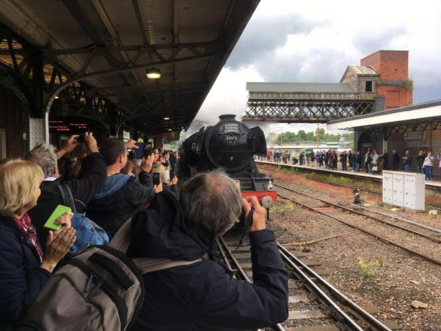 Stroud News and Journal: The Flying Scotsman in Worcester in 2019
