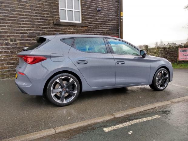 Stroud News and Journal: The Cupra Leon on test during stormy conditions 