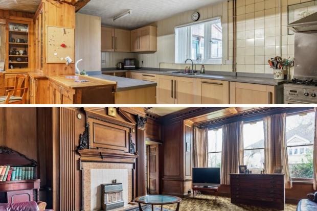 Stroud News and Journal: Kitchen (top) and living room (bottom). (Rightmove/Canva)