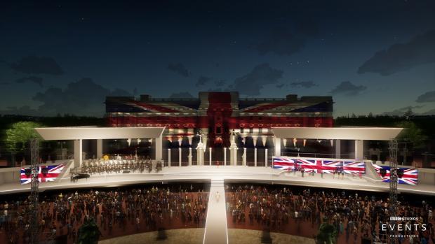 Stroud News and Journal: Buckingham Palace will be projected with the image of a Union flag. Picture: PA