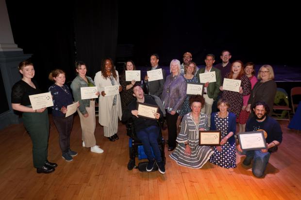Pictured are some of the winners and runners-up of the Stroud town council awards as well as Mayor Stella Parkes