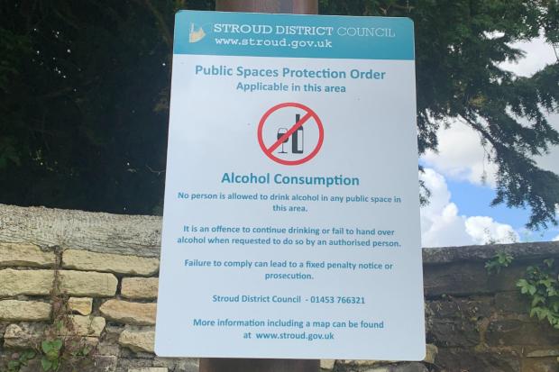 Stroud News and Journal: The signs have been placed in different locations within Bank Gardens and the town centre, however there is no change to the PSPO or the boundaries.