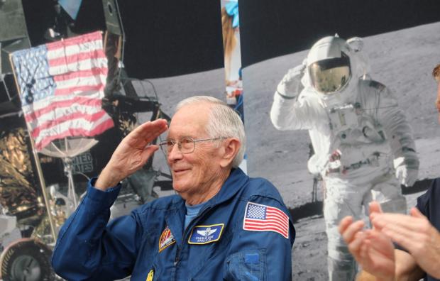 Stroud News and Journal: Col. Charles M. Duke Jr has walked on the moon. Image: RIAT