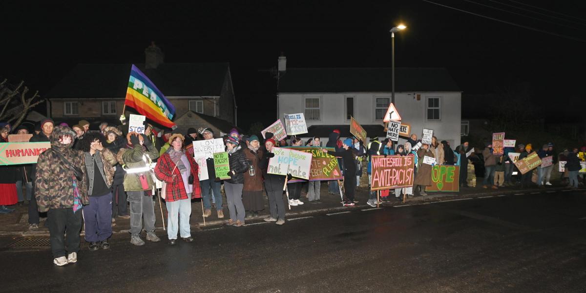23 pictures from last night's protest as Katie Hopkins returns to Stroud pub 