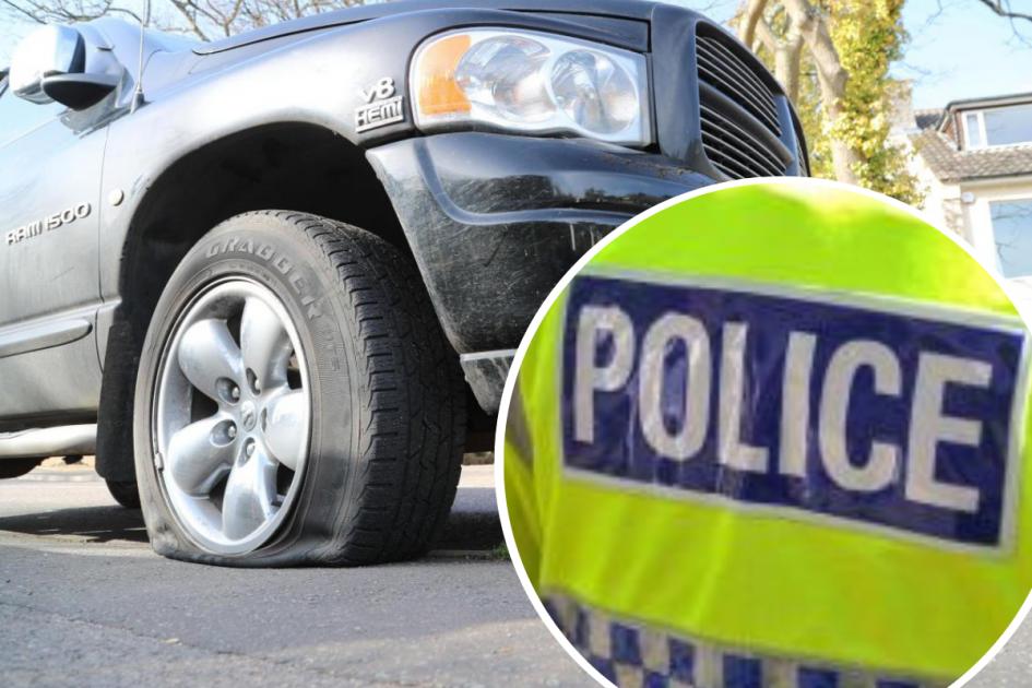 Police alert after multiple cars have tyres slashed 