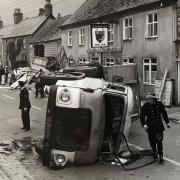 A lorry crashed into the New Inn, Dursley, 50 years ago this week