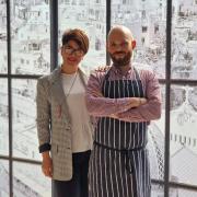 Matteo Conte and Clara Cardillo at their new restaurant – Terra.
