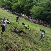 Cheese rolling at Cooper's Hill. Photo: Olee Morris