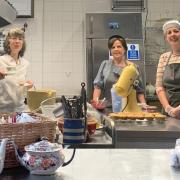 From left to right: Helen Hawke from Robert Hitchins, with Karen Ley-Greaves and Kerry Thorne in their new kitchen at Bond’s Mill, Stonehouse