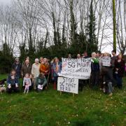 Residents protest 5G mast plans