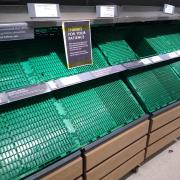 Empty shelves at Stroud Waitrose over bank holiday weekend