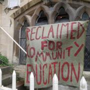 Pictures inside Stroud Spiritualist Church in Stroud Lansdown which has been occupied by activist group SISTER