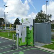 Electric vehicle charging point. Photo Stephen Craven