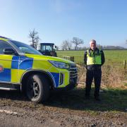 Police reunited the tractor with its owner hours after it was stolen - photo by Stroud Police