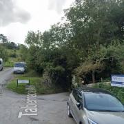 Emergency road closure at Tabernacle Walk, Rodborough after wall falls down