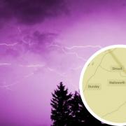 Yellow weather warning for Stroud tonight for thunderstorm