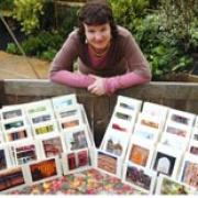 Julia Foster with her handmade cards